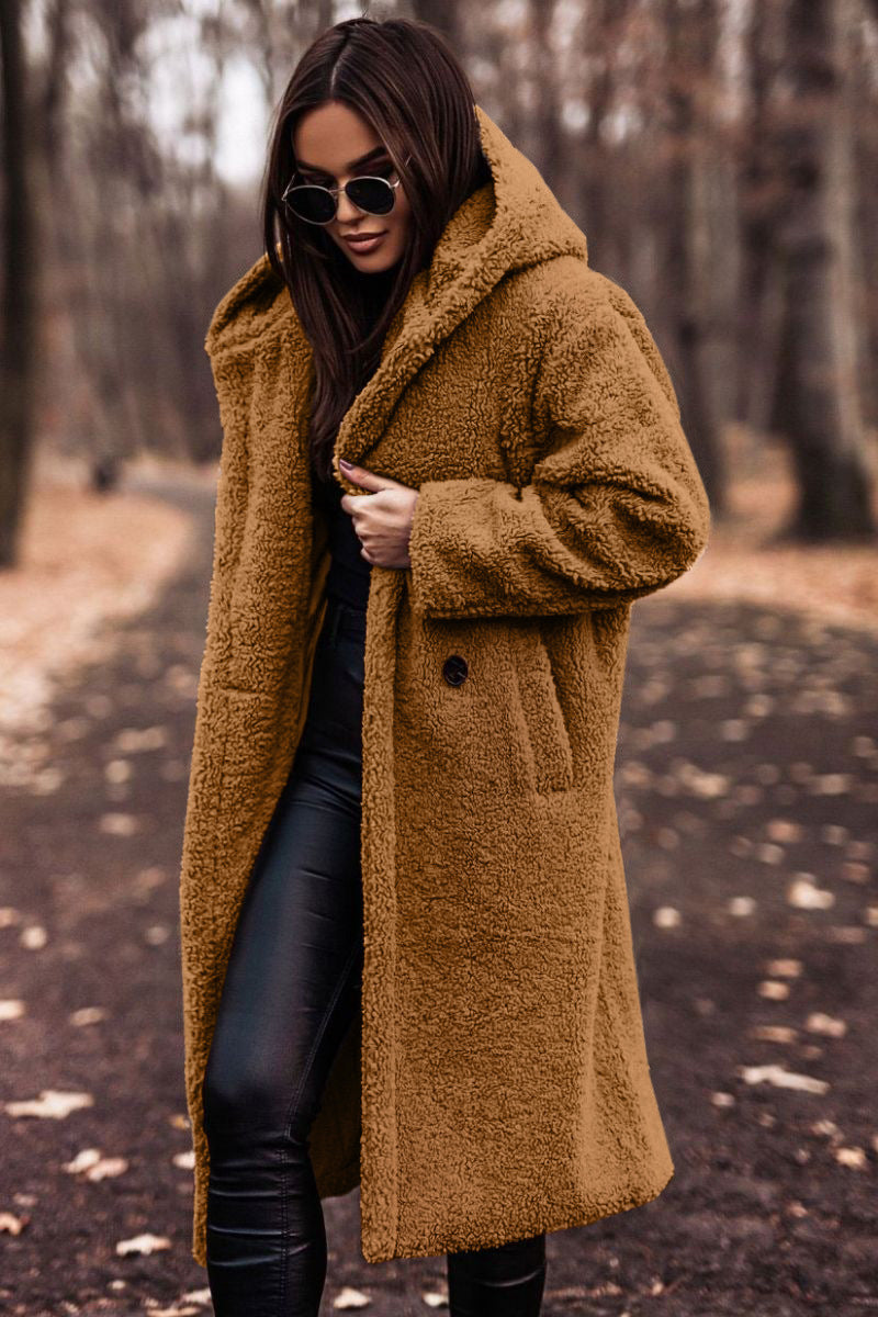 Teddy Coat | Hooded | Faux Fur | Long Coat | Women's Winter Coat-Boutique Moda
