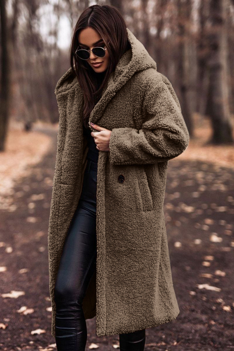 Teddy Coat | Hooded | Faux Fur | Long Coat | Women's Winter Coat-Boutique Moda