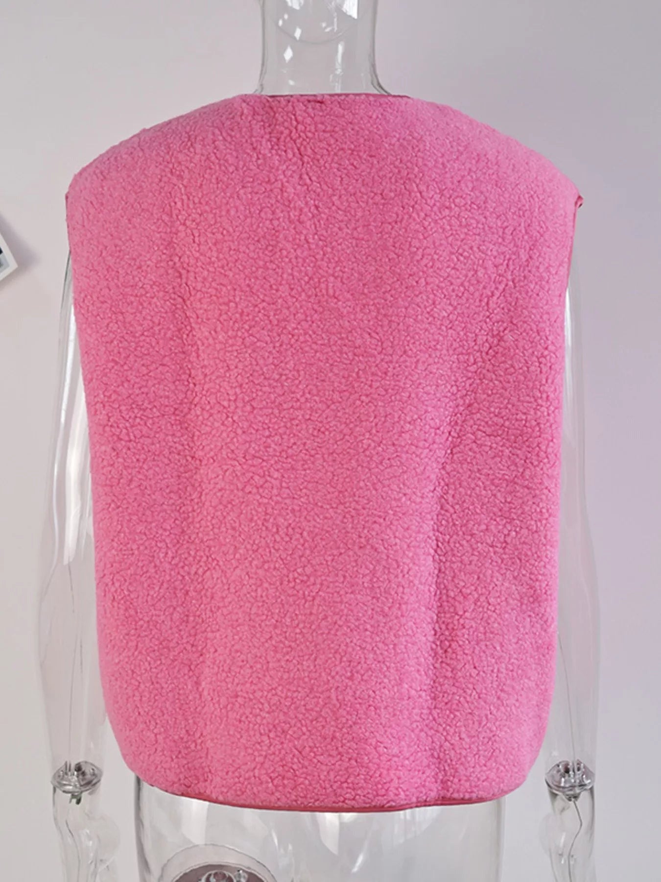 Teddy Vest - Dames Mouwloos Loose Fit Teddy Fleece Gilet-Boutique Moda