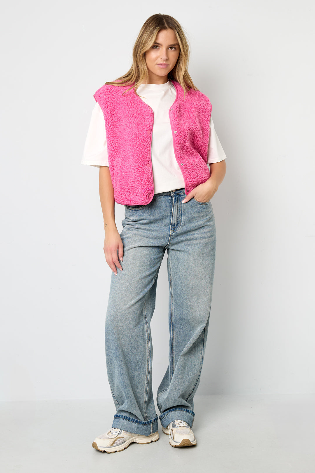 Teddy Vest - Mouwloos - Los model - Fleece Vest - Damesvest-Boutique Moda
