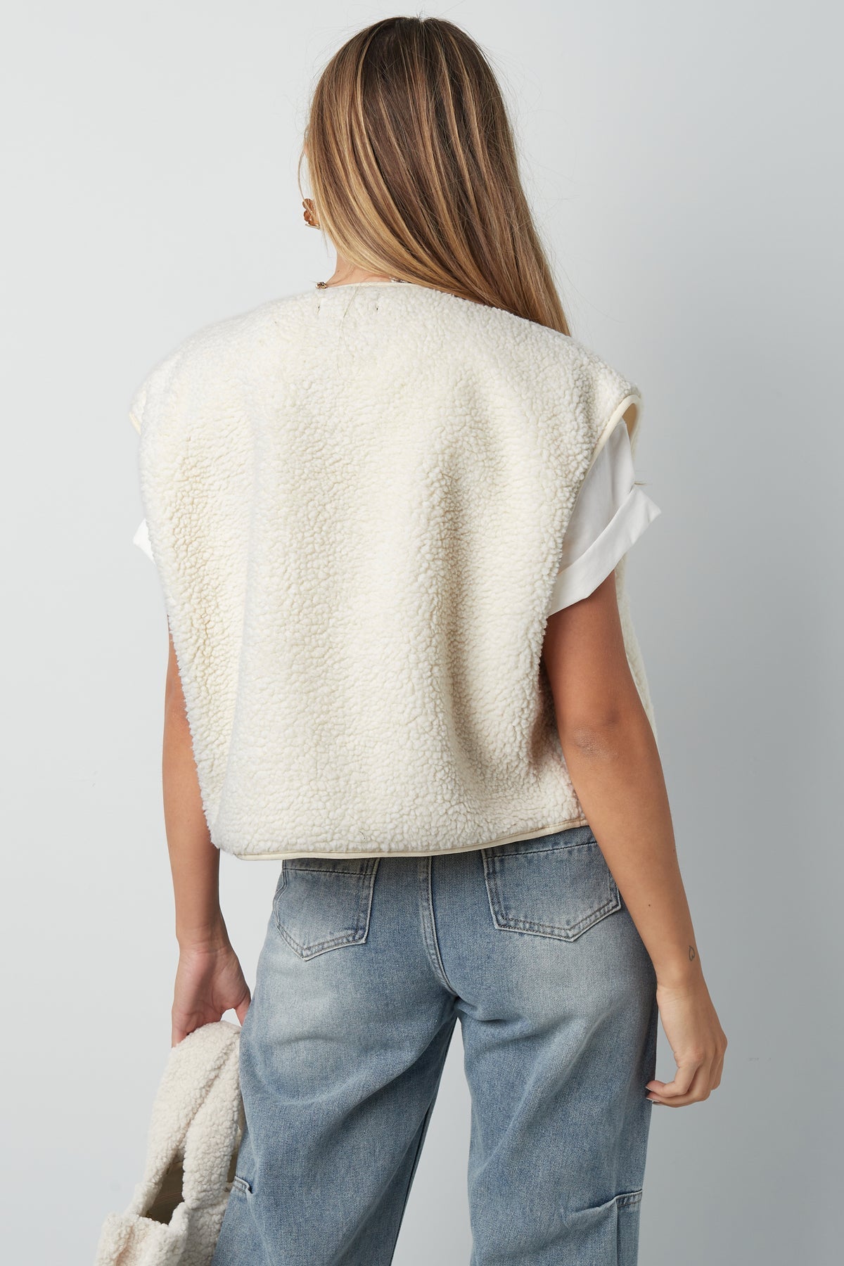 Teddy Vest - Mouwloos - Los model - Fleece Vest - Damesvest-Boutique Moda