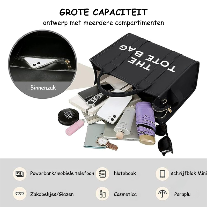 The Tote Bag | Stijlvolle design handtas met korte en lange hendel-Boutique Moda