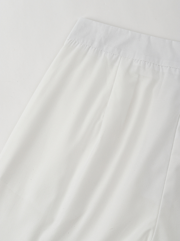 Top en broek met wijde pijpen – Tweedelige linnen set voor dames voor de zomer-Boutique Moda