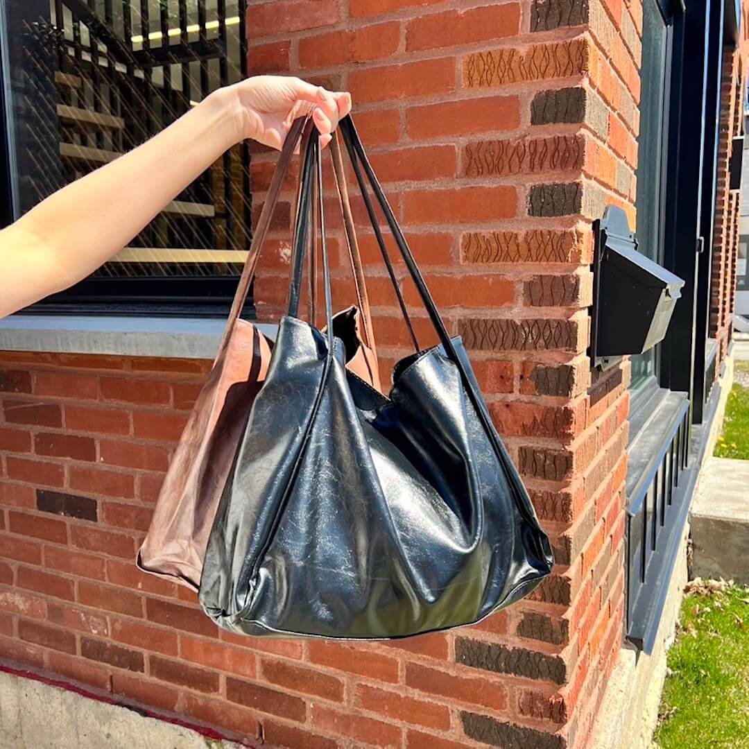 Tote Bag Dames | Kunstleer Groot | Bruin of Zwart-Boutique Moda