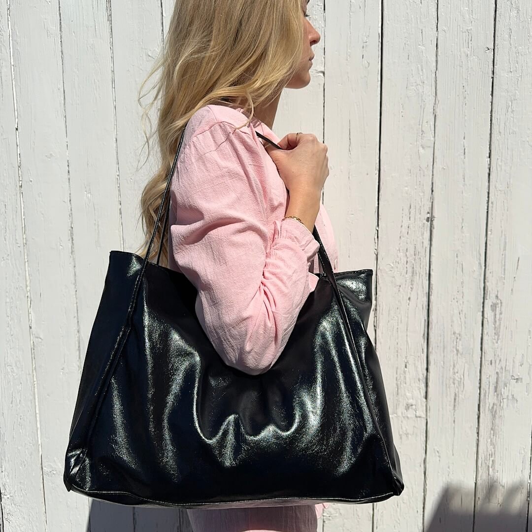 Tote Bag Dames | Kunstleer Groot | Bruin of Zwart-Boutique Moda
