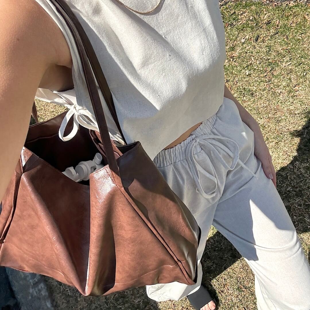 Tote Bag Dames | Kunstleer Groot | Bruin of Zwart-Boutique Moda