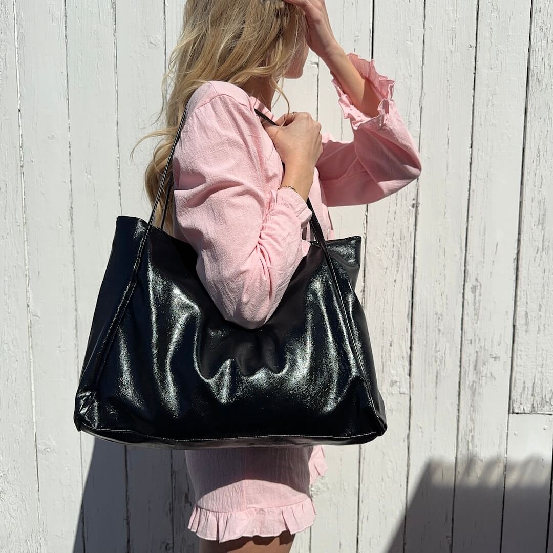 Tote Bag Dames | Kunstleer Groot | Bruin of Zwart-Boutique Moda
