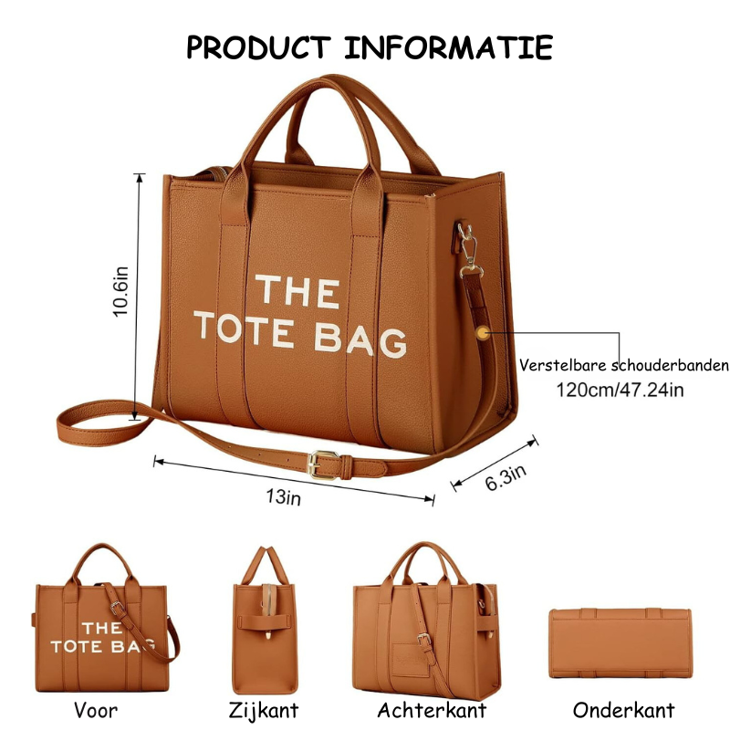 Totebag – stijlvolle handtas van imitatieleer voor dames-Boutique Moda