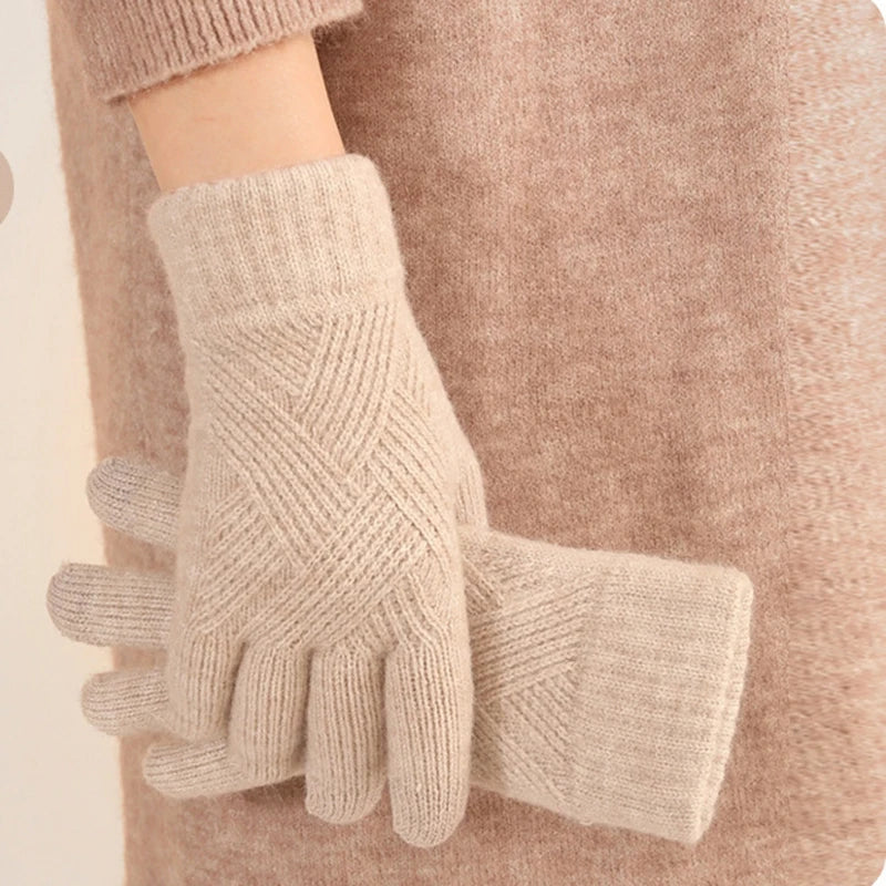 Touchscreen Handschoenen - Gebreid - Kasjmier - Winterhandschoenen - Warme Handschoenen voor Vrouwen-Boutique Moda