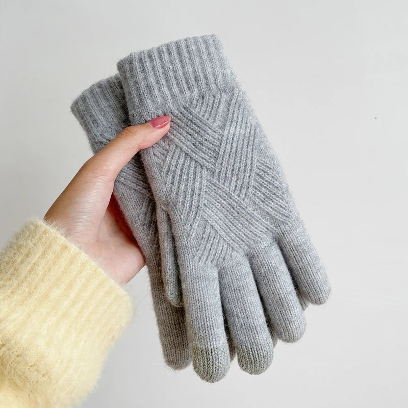 Touchscreen Handschoenen - Gebreid - Kasjmier - Winterhandschoenen - Warme Handschoenen voor Vrouwen-Boutique Moda