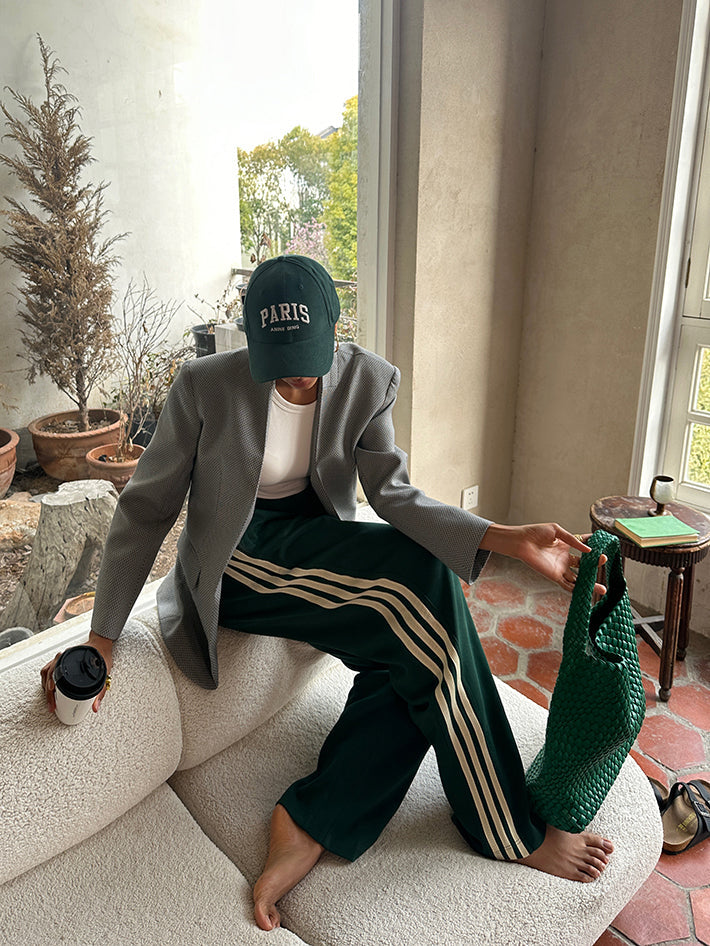 Trainingsbroek | Gestreepte | Elastische tailleband | Joggingbroek met wijde pijpen | Joggingbroek voor dames-Boutique Moda