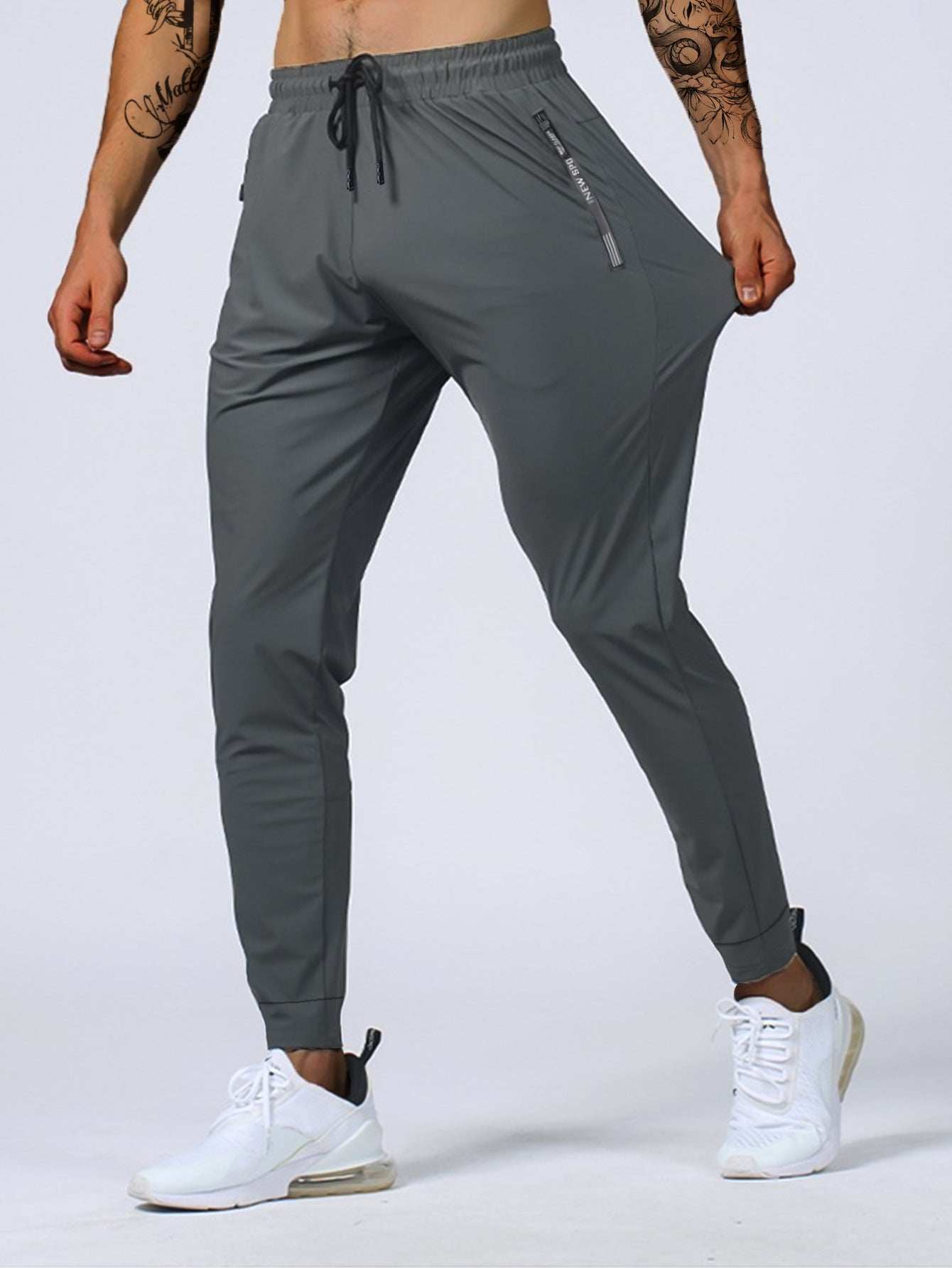 Trainingsbroeken - Trekkoord - Skinny - Joggingbroeken - Sportbroeken Heren-Boutique Moda
