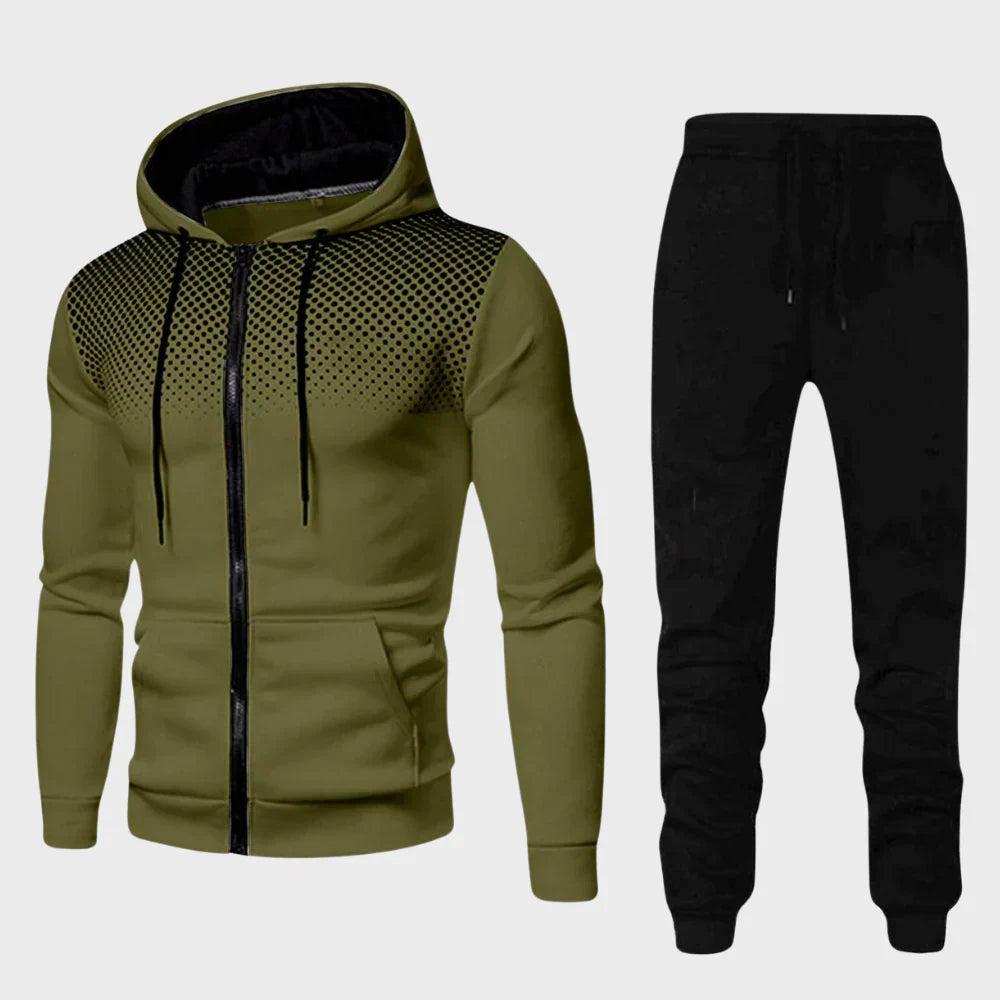 Trainingspak - Tweedelig joggingpak met capuchon en ritssluiting voor heren-Boutique Moda
