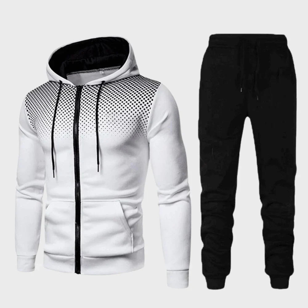 Trainingspak - Tweedelig joggingpak met capuchon en ritssluiting voor heren-Boutique Moda