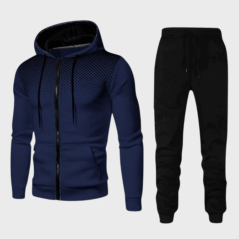 Trainingspak - Tweedelig joggingpak met capuchon en ritssluiting voor heren-Boutique Moda