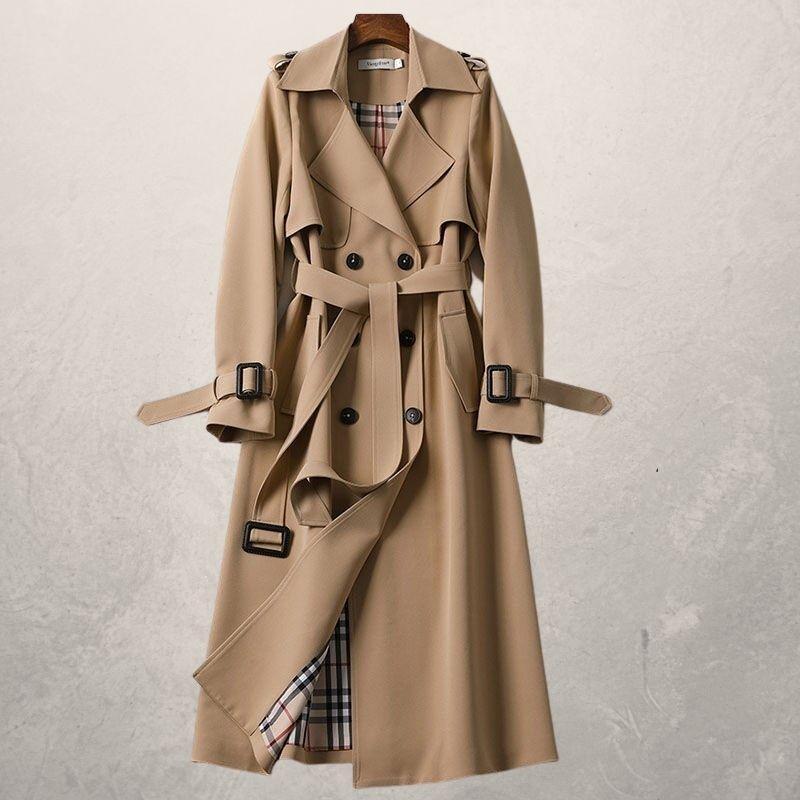 Trenchcoat - Double Breasted - Riem - Lange Jas - Trenchcoat Vrouwen-Boutique Moda