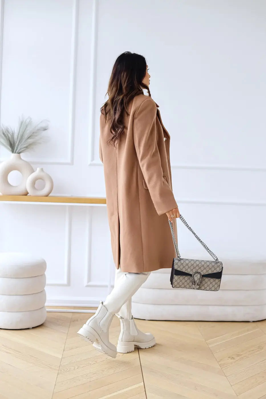 Trenchcoat | Klassiek | Double Breasted | Lange Pea Jas | Winterjas voor Vrouwen-Boutique Moda