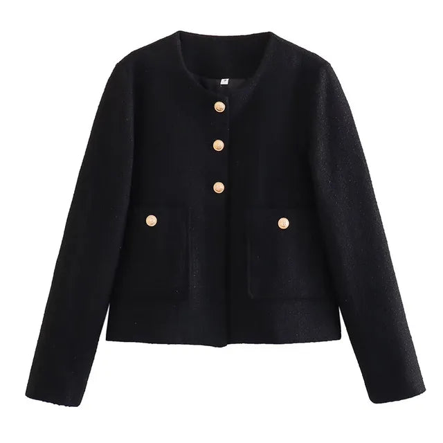 Tweed Jas | Button-Up | Herfst | Blazer Jas | Dames Jas-Boutique Moda