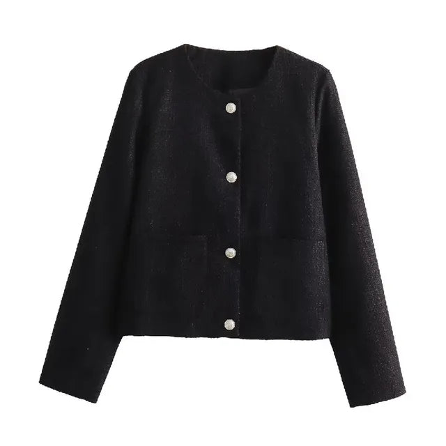 Tweed Jas | Button-Up | Herfst | Blazer Jas | Dames Jas-Boutique Moda