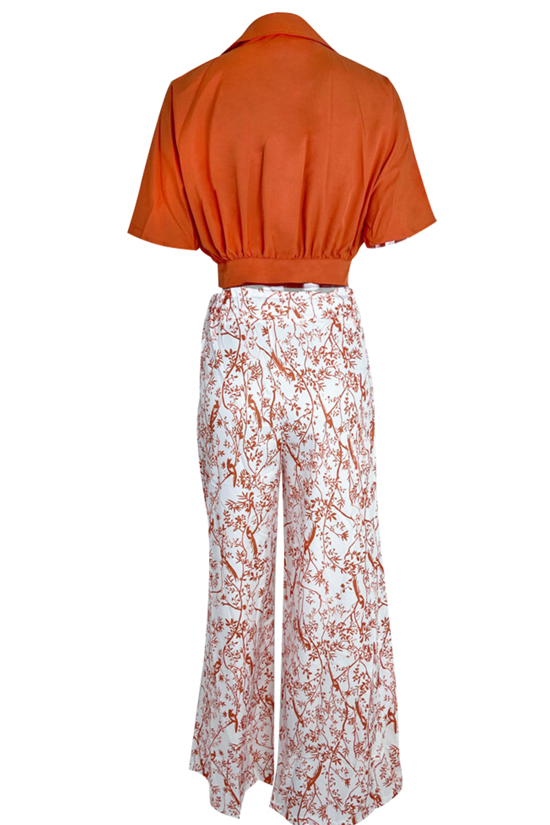 Tweedelige Set | Dames Crop Top en Wijde Broek met Hoge Taille-Boutique Moda