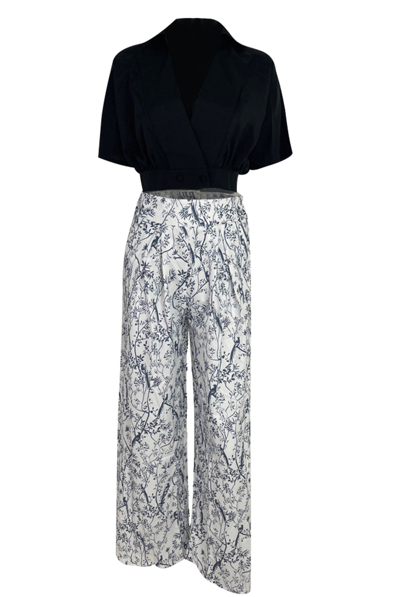 Tweedelige Set | Dames Crop Top en Wijde Broek met Hoge Taille-Boutique Moda