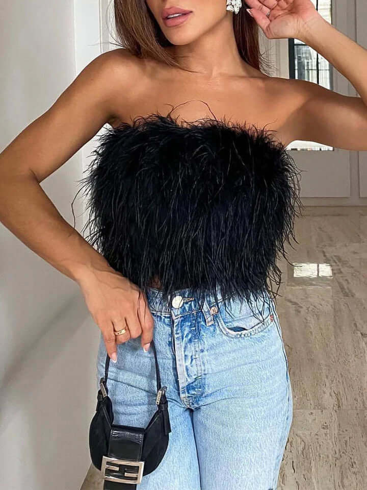 Veren Top - Bandeau - Feest - Strapless Top - Gewas Top-Boutique Moda