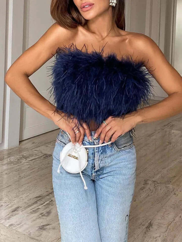 Veren Top - Bandeau - Feest - Strapless Top - Gewas Top-Boutique Moda