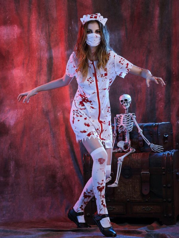 Verpleegster Halloween Kostuum | Eng | Zombie Verpleegster | Verpleegster Outfit Halloween | Vrouwen Halloween Kostuums-Boutique Moda