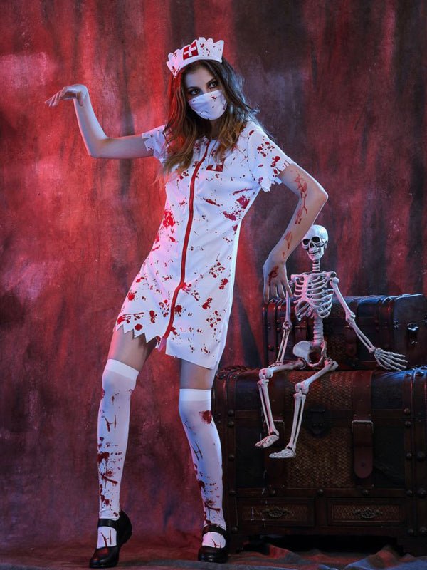 Verpleegster Halloween Kostuum | Eng | Zombie Verpleegster | Verpleegster Outfit Halloween | Vrouwen Halloween Kostuums-Boutique Moda