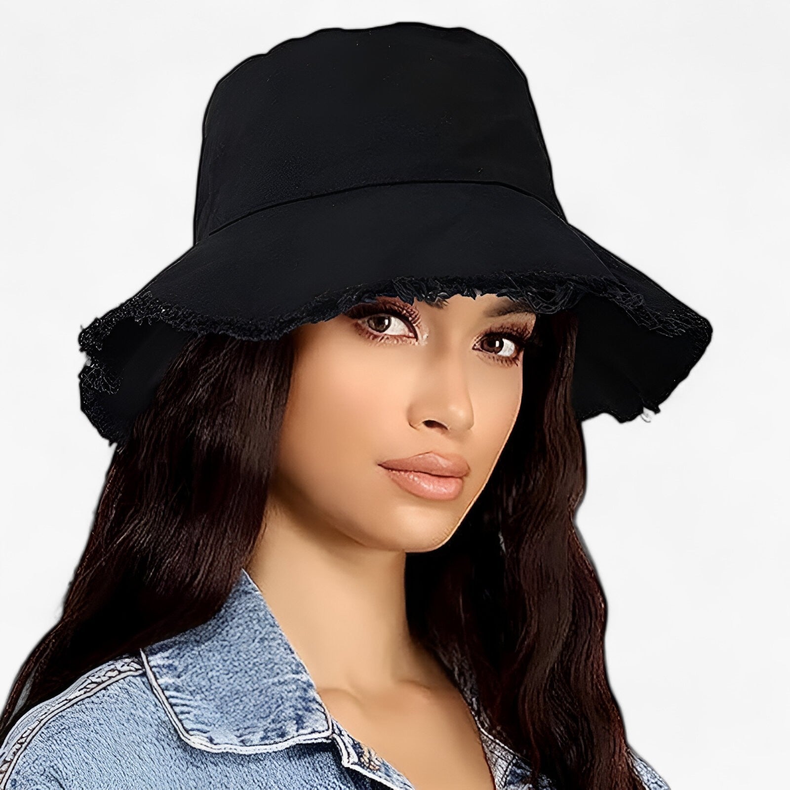 Vissershoed Unisex | Bucket Hat | Gerafelde Rand | Zomerhoed-Boutique Moda