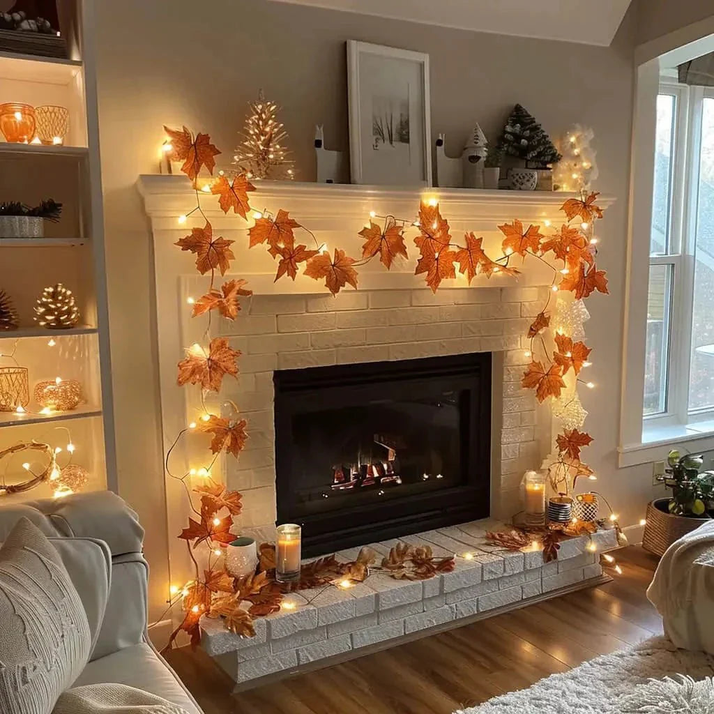 Voorverlichte slinger - LED - Kunstmatig - Kerstslingers - Kerstverlichting-Boutique Moda
