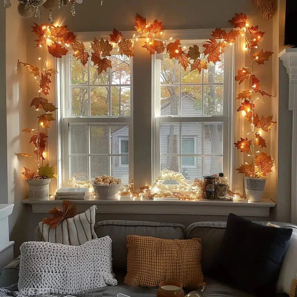 Voorverlichte slinger - LED - Kunstmatig - Kerstslingers - Kerstverlichting-Boutique Moda