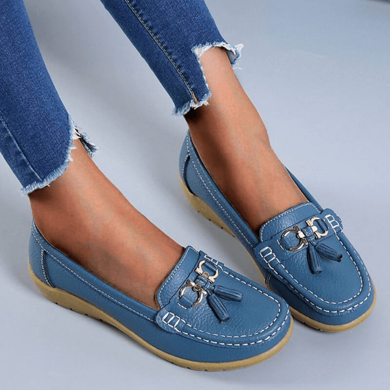 Vrouwenloafers - Ergonomisch - Slip-On - Orthopedische Schoenen - Leren Loafers-Boutique Moda