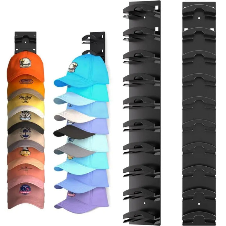 Wandgemonteerd Pettenrek | Petten-Organizer voor 10 Caps | Stijlvolle Wandopberger-Boutique Moda