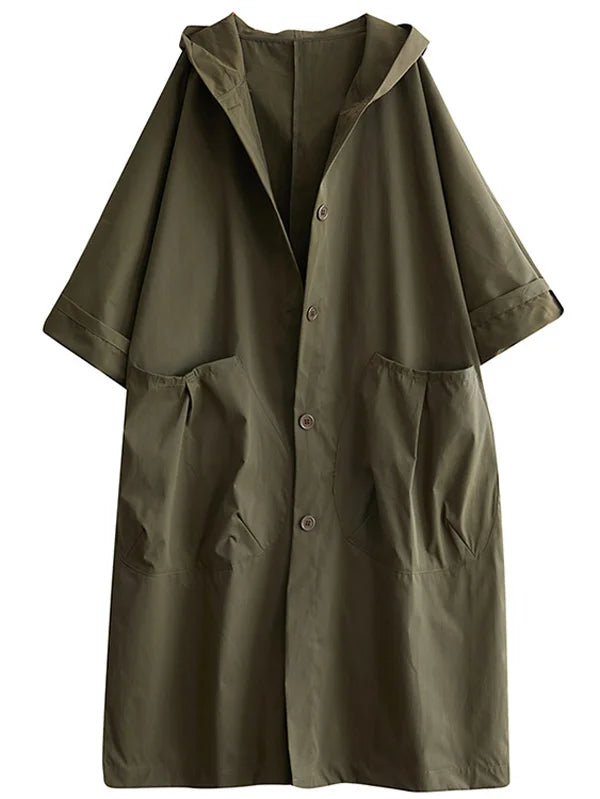 Waterdichte Jas - Lange oversized regenjas met capuchon voor dames-Boutique Moda