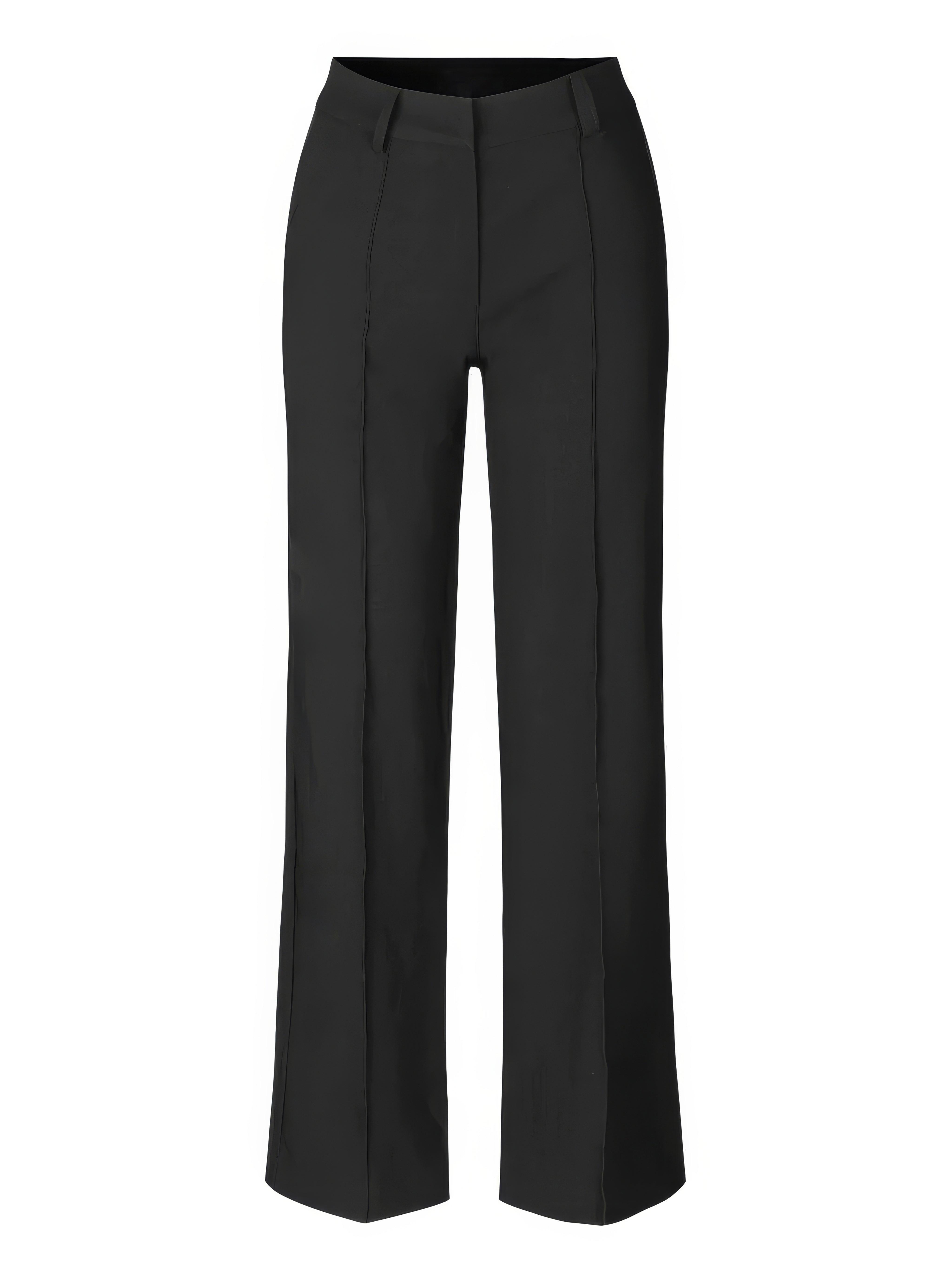 Wijde broeken | Uitlopend | Naad aan de voorkant | Broek met hoge taille | Damesbroeken-Boutique Moda