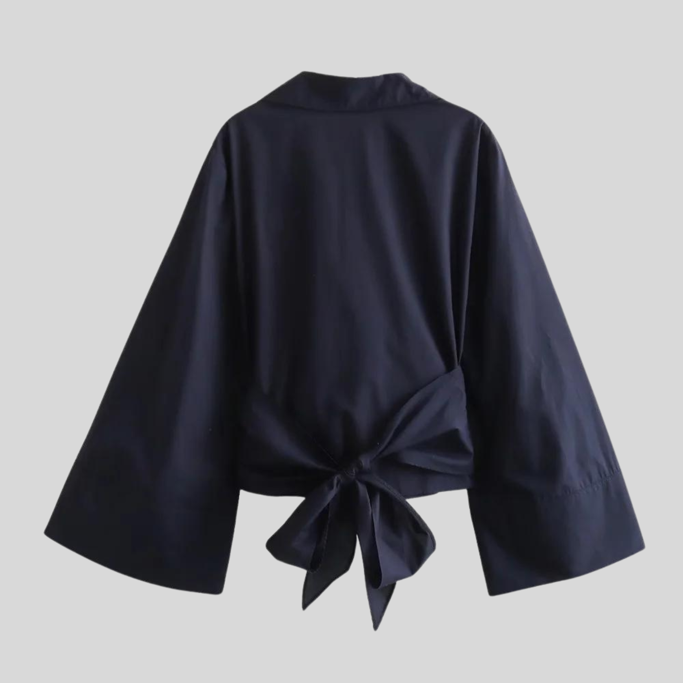 Wikkelblouse - Dameshemd met wijde mouwen en kimonotaille-Boutique Moda