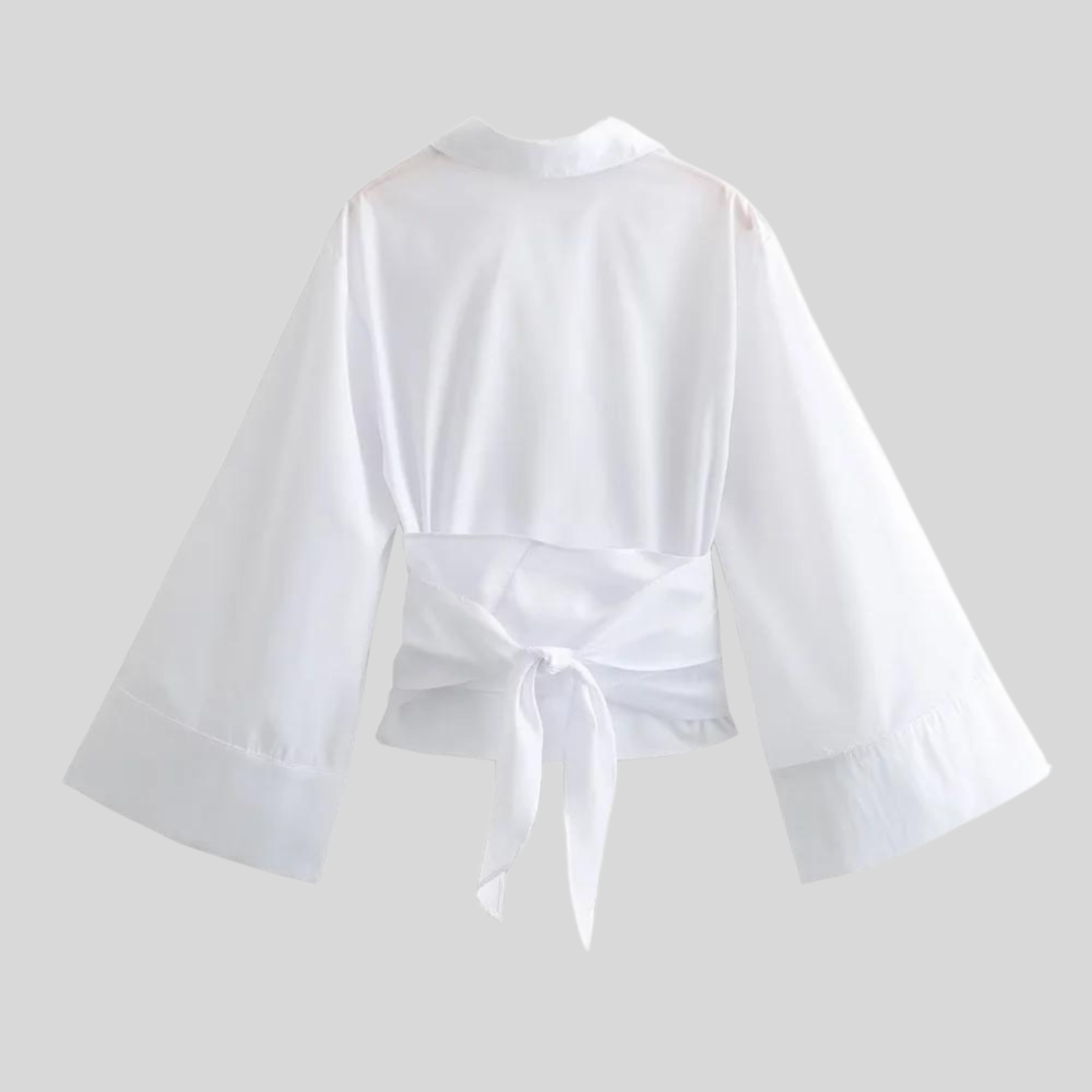 Wikkelblouse - Dameshemd met wijde mouwen en kimonotaille-Boutique Moda