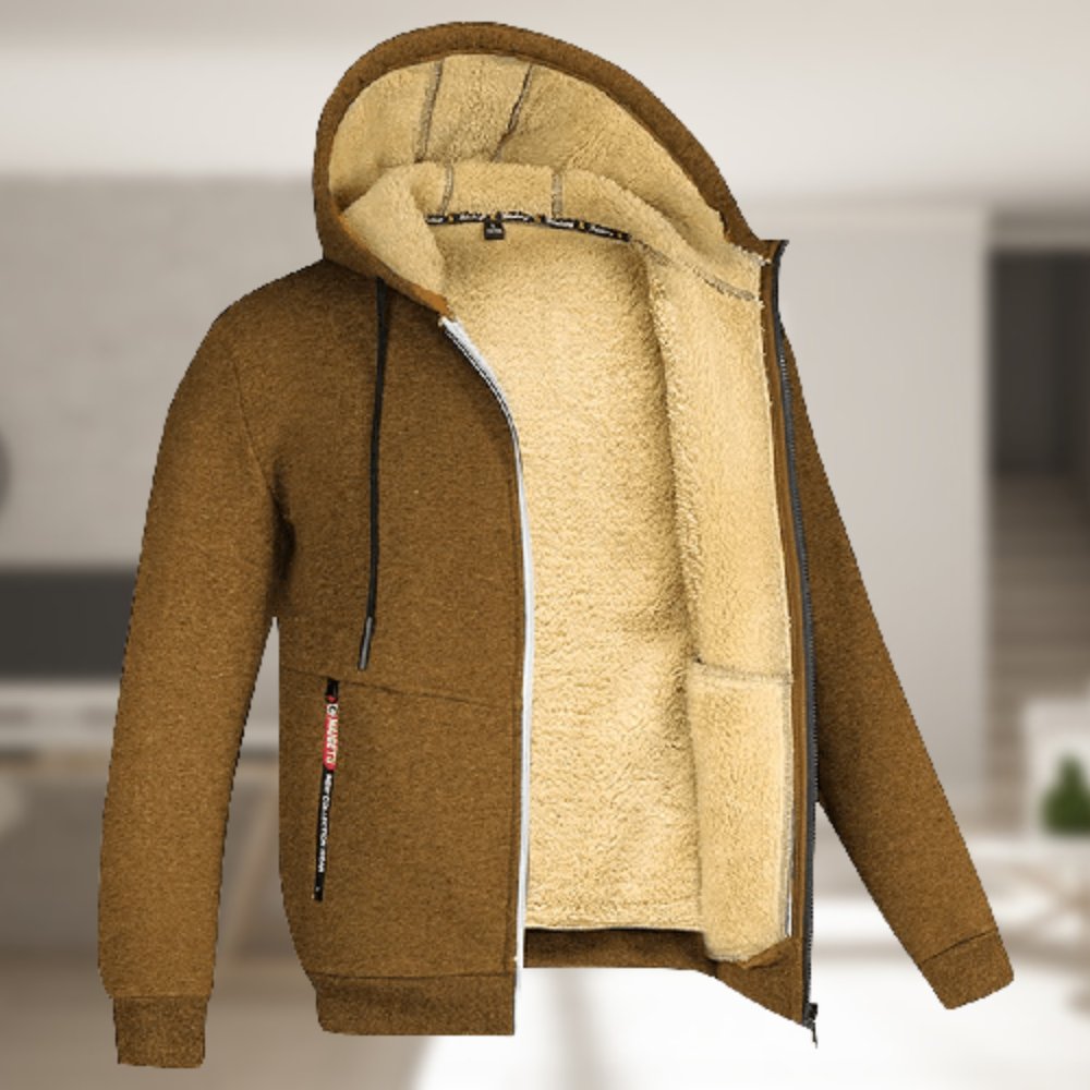Winter Hoodie | Sherpa Fleece | Zip-Up | Hoodie Jas | Herenkleding-Boutique Moda