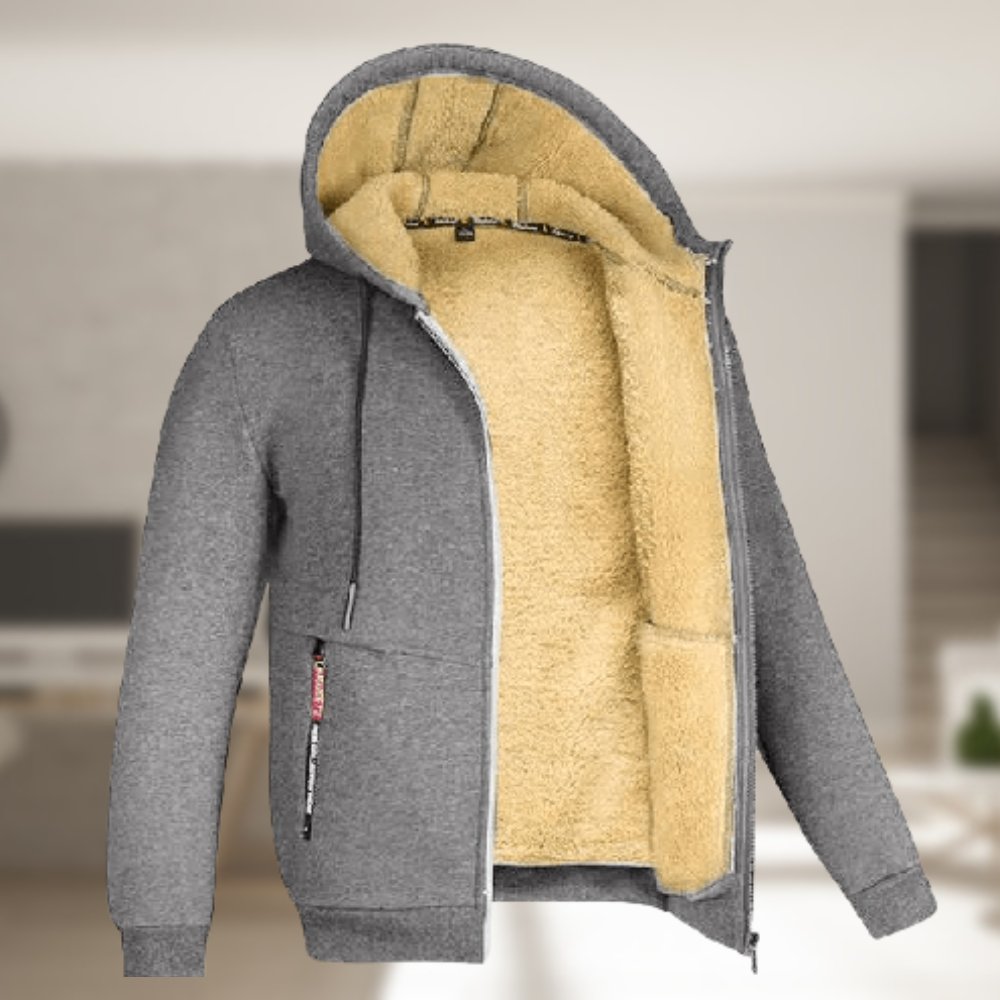 Winter Hoodie | Sherpa Fleece | Zip-Up | Hoodie Jas | Herenkleding-Boutique Moda