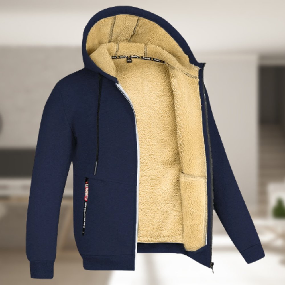 Winter Hoodie | Sherpa Fleece | Zip-Up | Hoodie Jas | Herenkleding-Boutique Moda