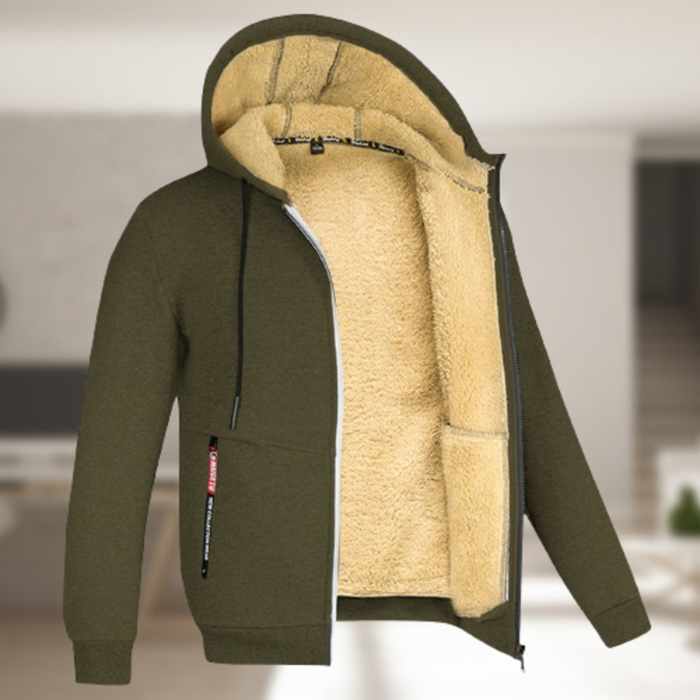 Winter Hoodie | Sherpa Fleece | Zip-Up | Hoodie Jas | Herenkleding-Boutique Moda