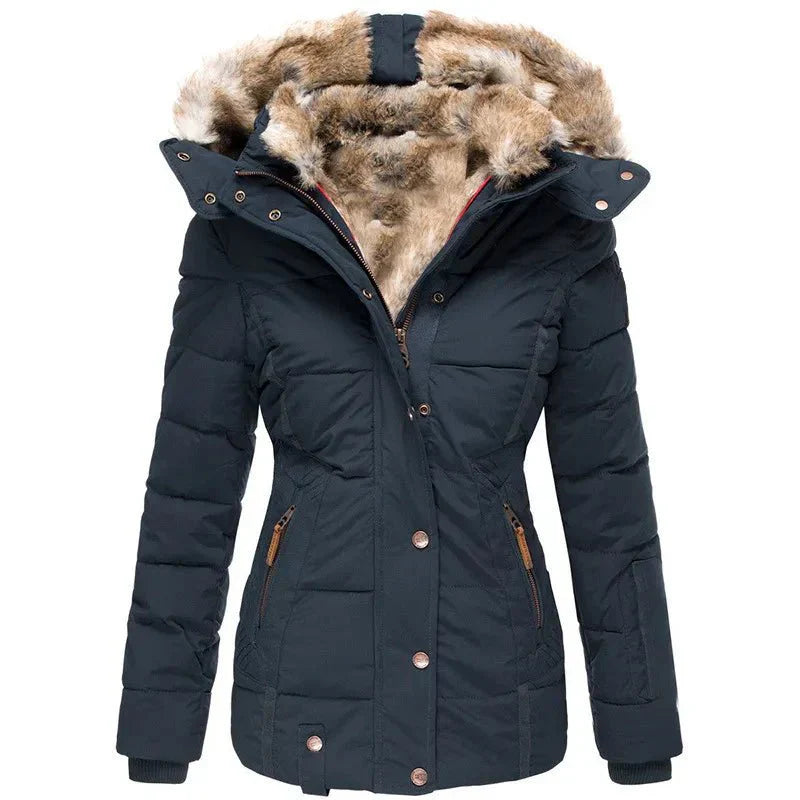 Winterjas | Capuchon | Parka | Gevoerde Jas met Imitatiebont | Winterjas voor Vrouwen