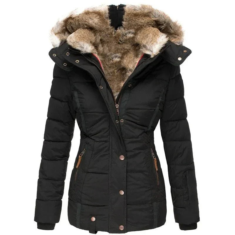 Winterjas | Capuchon | Parka | Gevoerde Jas met Imitatiebont | Winterjas voor Vrouwen