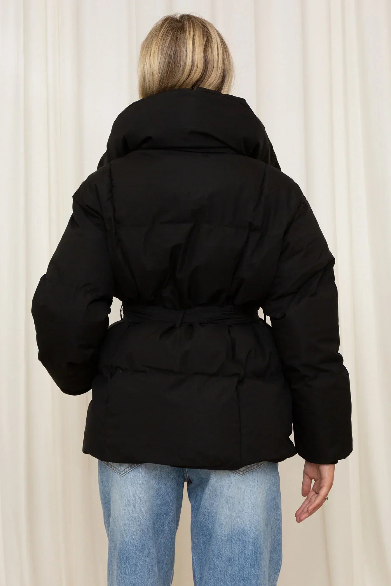 Winterjas | Gewatteerd | Riem | Pufferjas | Damesoverjas-Boutique Moda