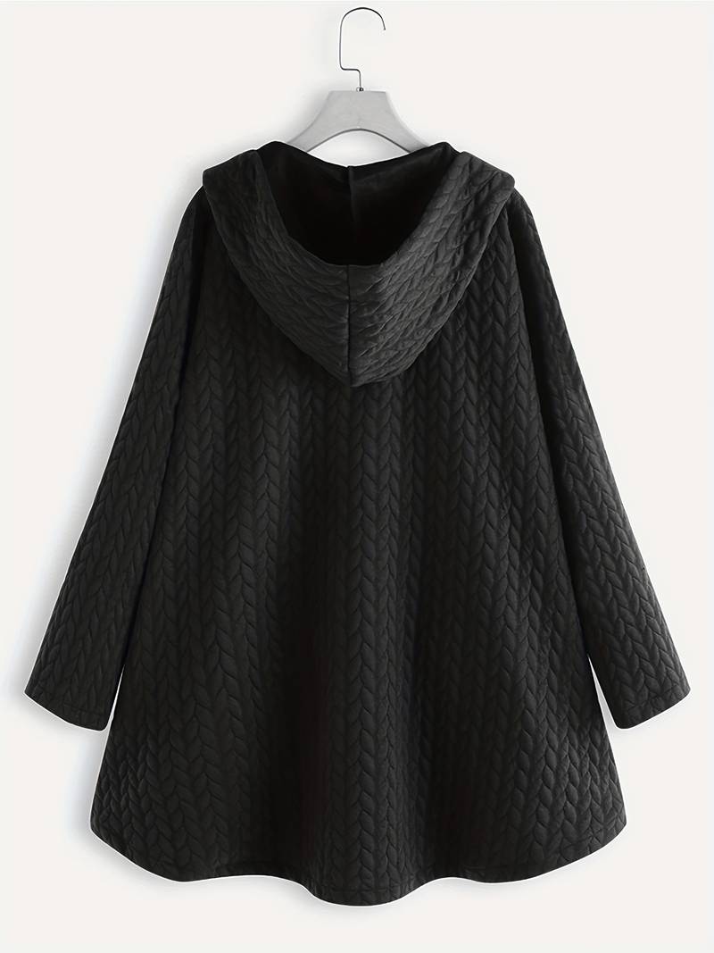 Winterjas met capuchon - Warme oversized winterjas met knoopsluiting voor dames-Boutique Moda