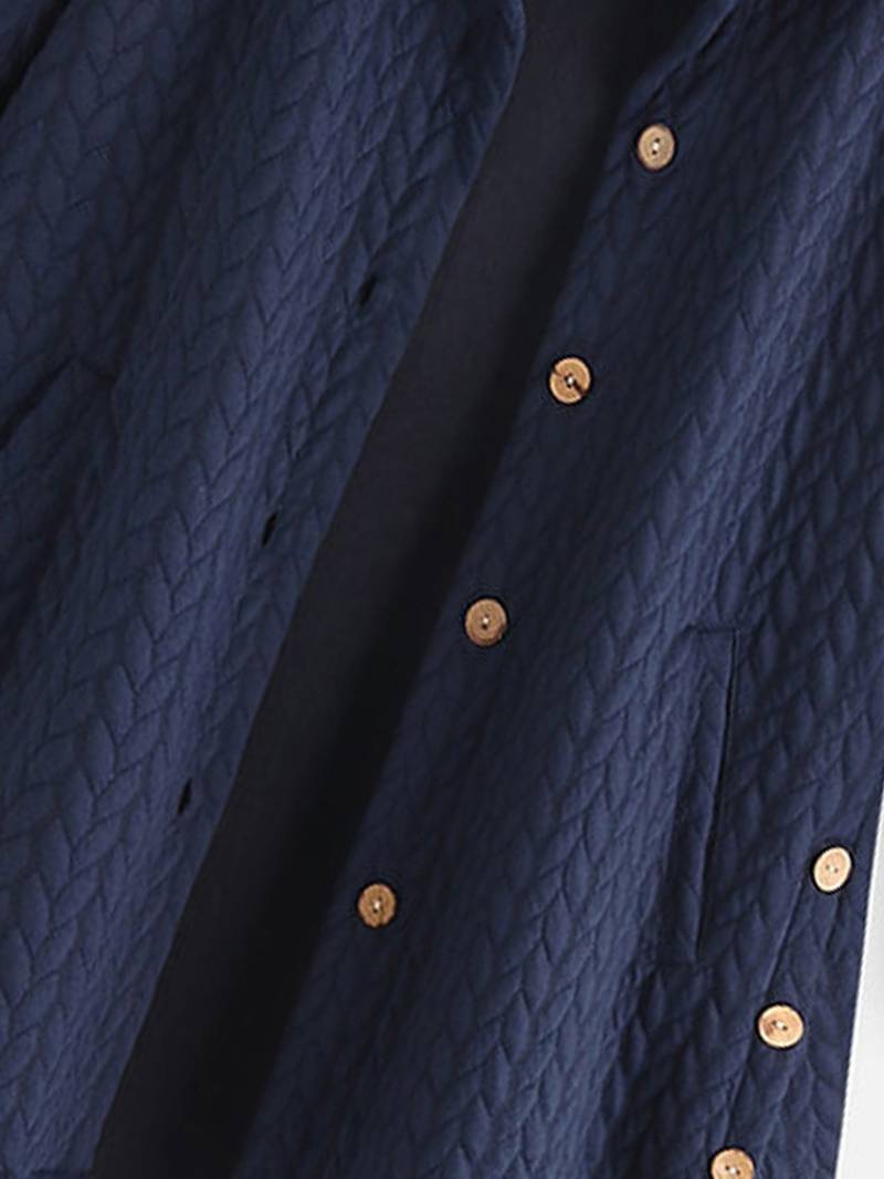 Winterjas met capuchon - Warme oversized winterjas met knoopsluiting voor dames-Boutique Moda