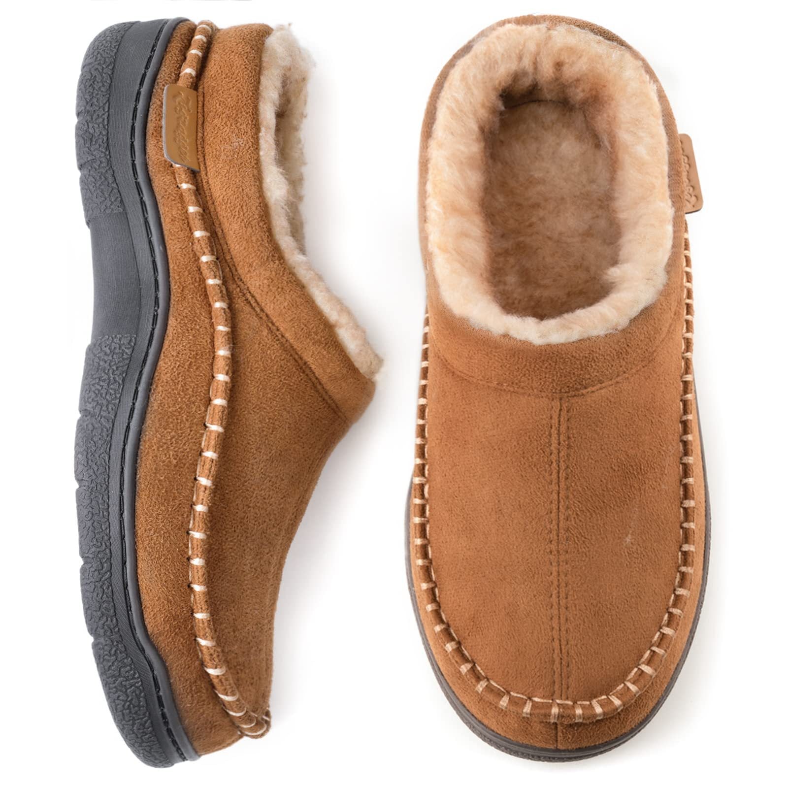 Winterklompen | Warm | Bontgevoerd | Slip-On Schoenen | Herenslippers-Boutique Moda