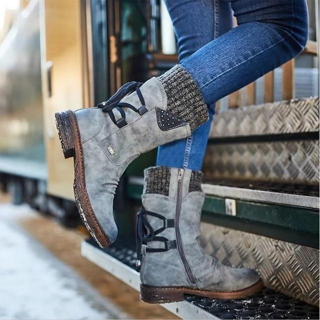 Winterlaarzen | Rits | Antislip | Sneeuwlaarzen | Dameslaarzen