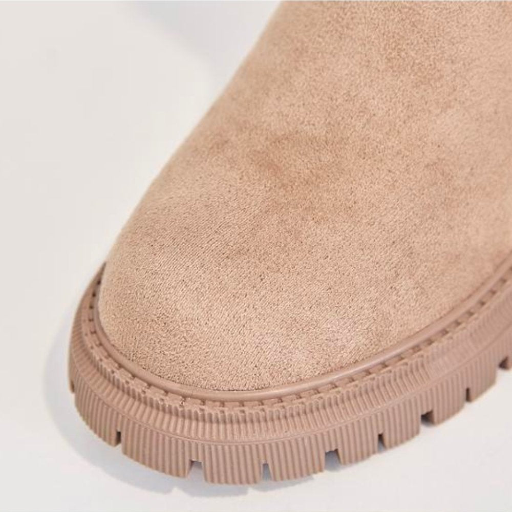 Winterlaarzen | Warm met bont gevoerd | Suède-look | Enkellaarzen | Dameslaarzen